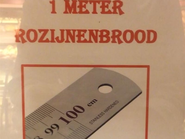 1 Meter Rozijnenbrood