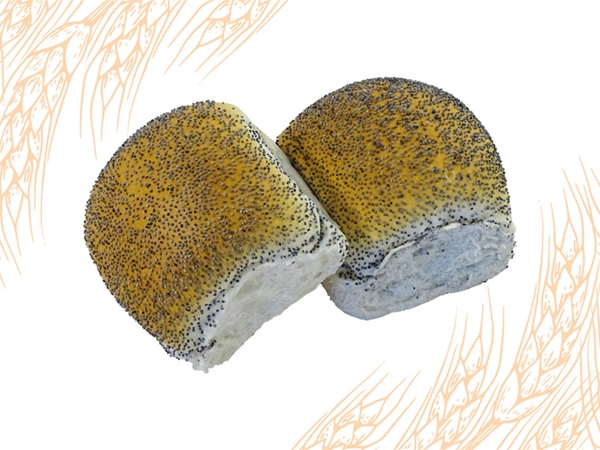 Broodje rond maanzaad&nbsp;4 stuks