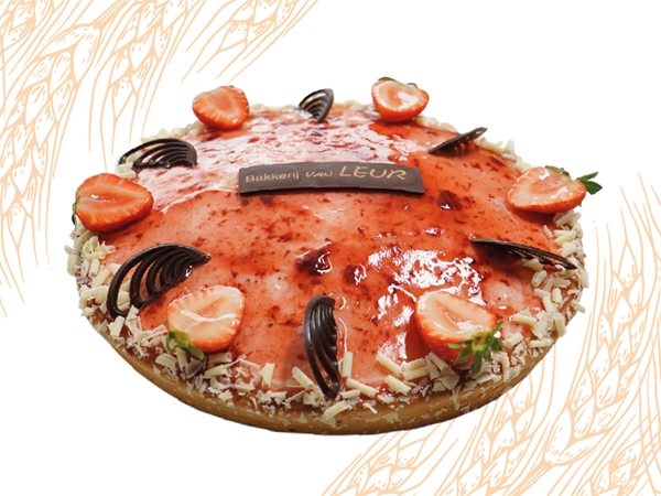 Aardbeien bavaroise vlaai