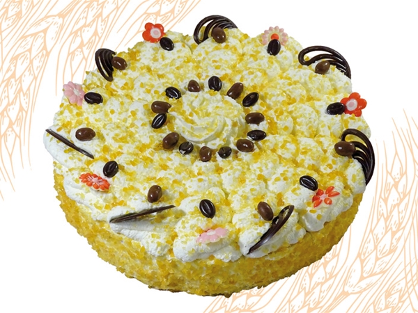 Nougatine schuimtaart 8 pers